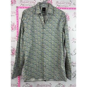 NF non fiction shirt button up Long-Sleeve Floral Button-Down Shirt in Green